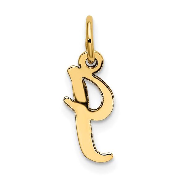 Kazi Luxury 14k Yellow Gold Small Script Letter I Initial Charm - Picture 3 of 4